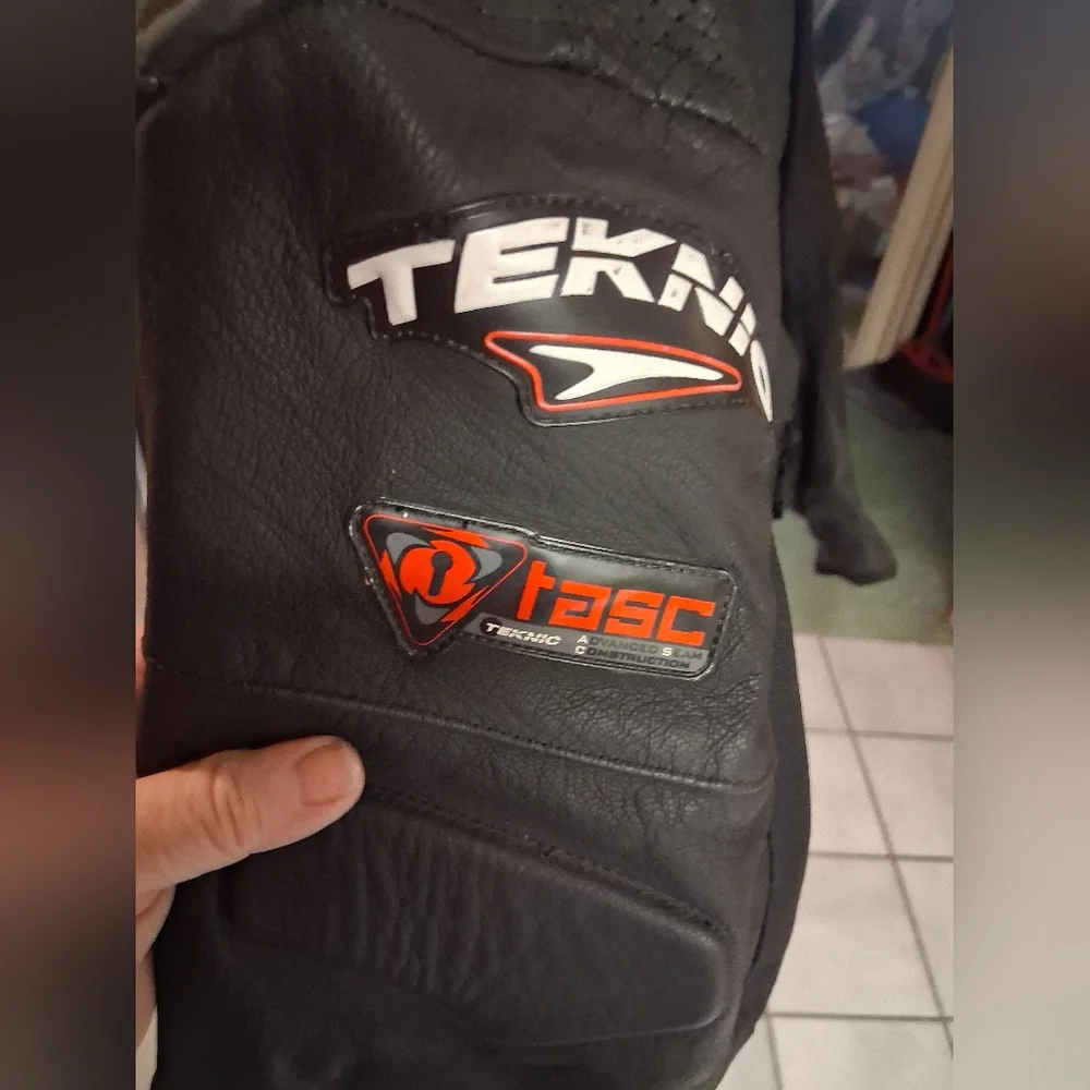 Teknic Tasc Black.Motorcycle Jacket XL Size 52 Leather